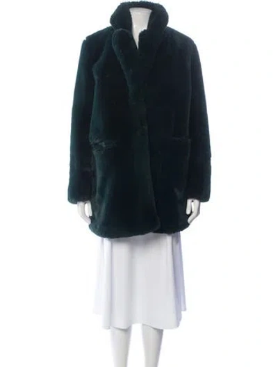 Pre-owned Apparis Faux Fur Faux Fur Coat In Black