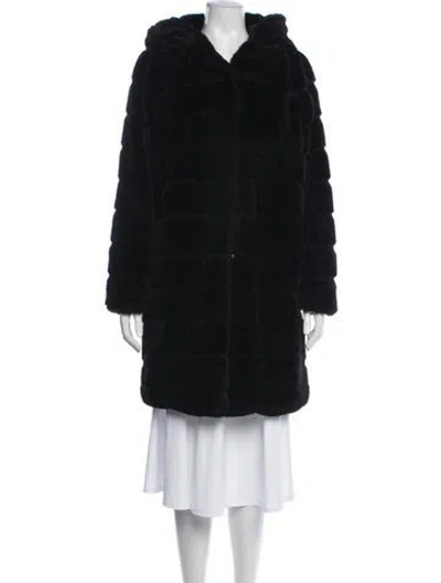 Pre-owned Apparis Faux Fur Faux Fur Coat In Black