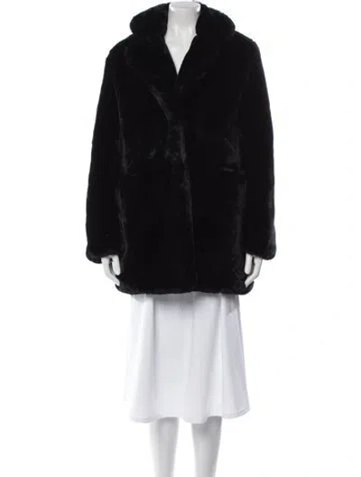 Pre-owned Apparis Faux Fur Faux Fur Coat In Blue