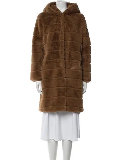 Pre-owned Apparis Faux Fur Faux Fur Coat In Brown