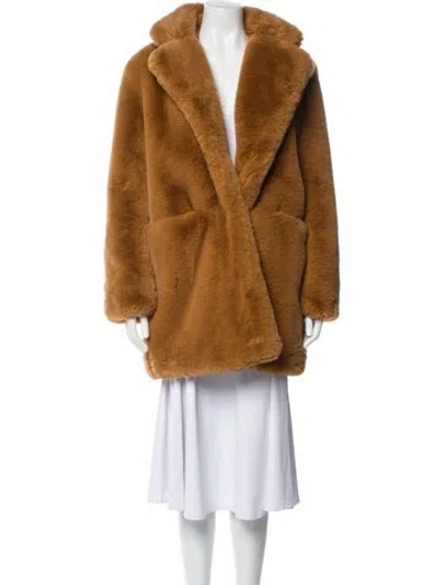 Pre-owned Apparis Faux Fur Faux Fur Coat In Brown