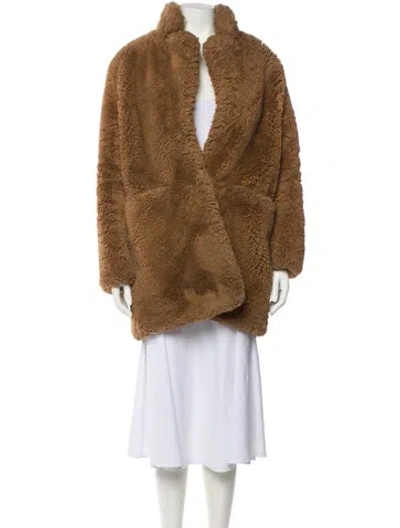 Pre-owned Apparis Faux Fur Faux Fur Coat In Brown