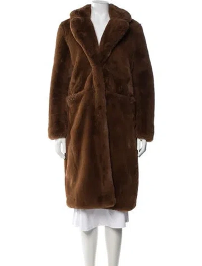 Pre-owned Apparis Faux Fur Faux Fur Coat In Brown