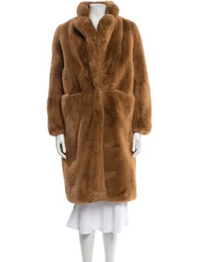 Pre-owned Apparis Faux Fur Faux Fur Coat In Brown