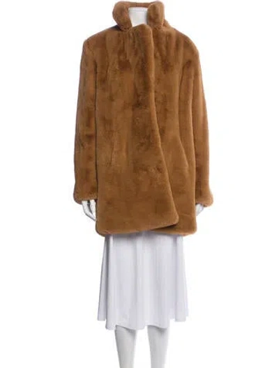 Pre-owned Apparis Faux Fur Faux Fur Coat In Brown