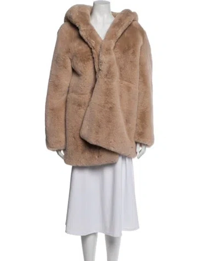Pre-owned Apparis Faux Fur Faux Fur Coat In Neutral