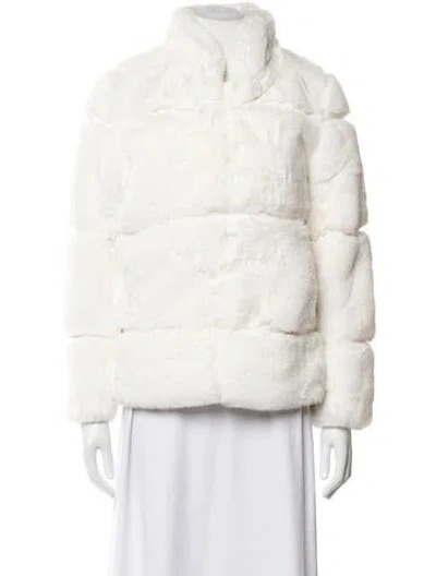 Pre-owned Apparis Faux Fur Faux Fur Coat In Neutral