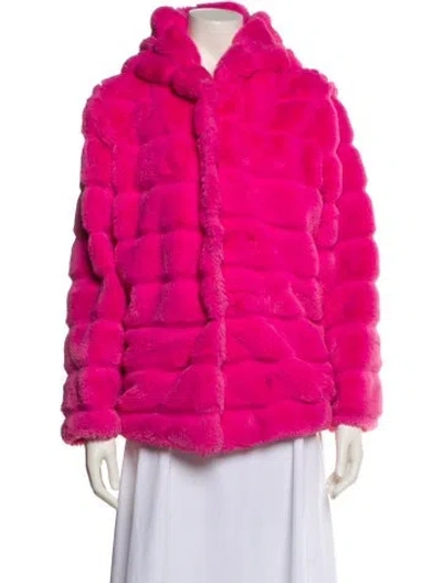 Pre-owned Apparis Faux Fur Faux Fur Coat In Pink
