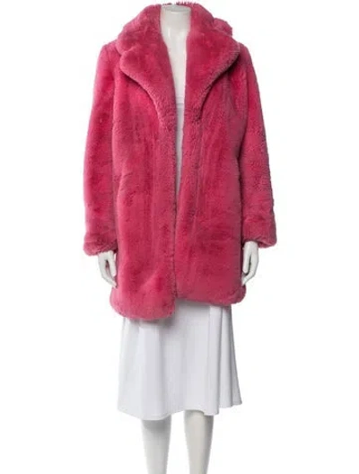 Pre-owned Apparis Faux Fur Faux Fur Coat In Pink