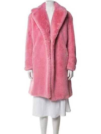 Pre-owned Apparis Faux Fur Faux Fur Coat In Pink