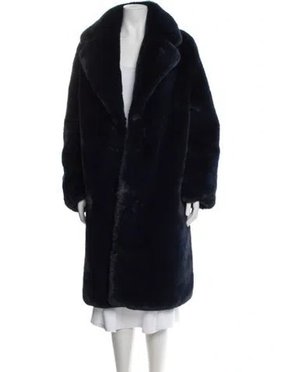 Pre-owned Apparis Faux Fur Faux Fur Coat W/ Tags In Blue