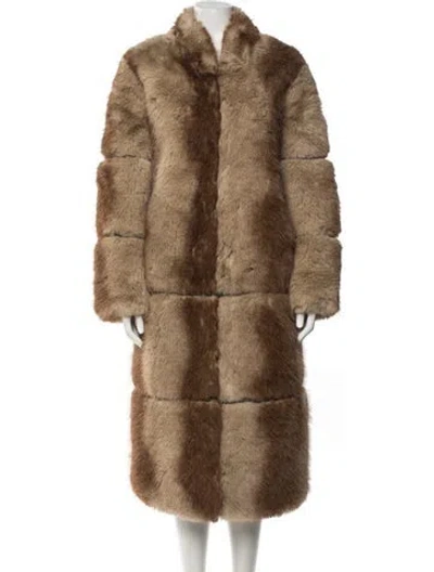 Pre-owned Apparis Faux Fur Faux Fur Coat W/ Tags In Brown
