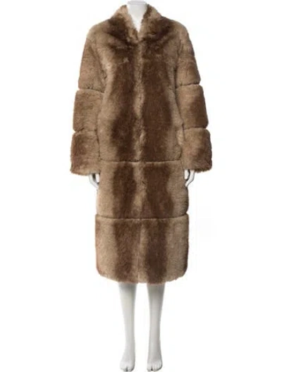 Pre-owned Apparis Faux Fur Faux Fur Coat W/ Tags In Brown