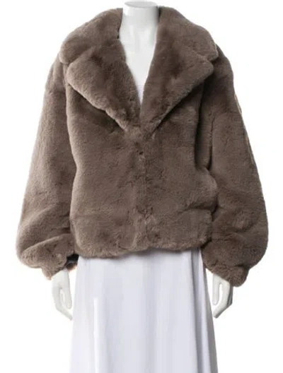 Pre-owned Apparis Faux Fur Faux Fur Coat W/ Tags In Gray