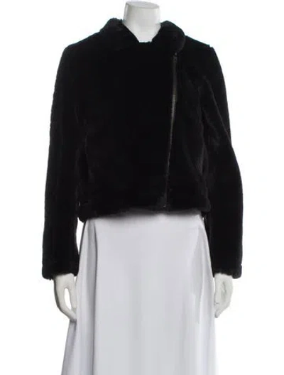 Pre-owned Apparis Faux Fur Faux Fur Jacket In Black