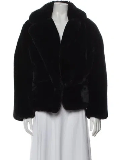 Pre-owned Apparis Faux Fur Faux Fur Jacket In Black