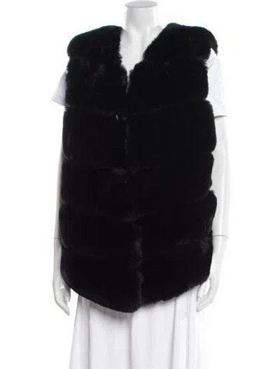 Pre-owned Apparis Faux Fur Faux Fur Jacket In Black