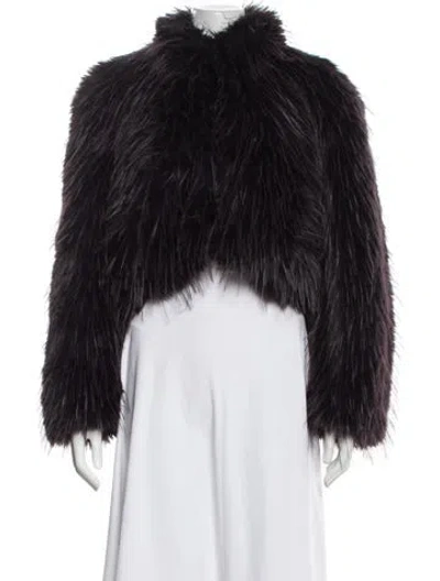 Pre-owned Apparis Faux Fur Faux Fur Jacket In Black