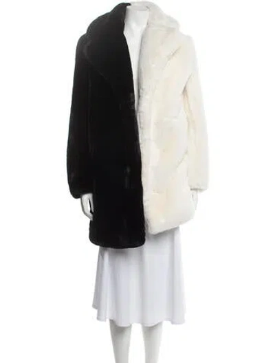 Pre-owned Apparis Faux Fur Faux Fur Jacket In Black