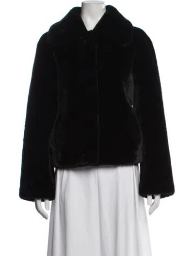 Pre-owned Apparis Faux Fur Faux Fur Jacket In Black