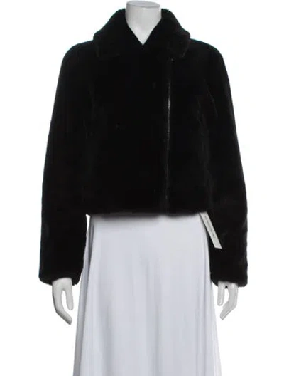 Pre-owned Apparis Faux Fur Faux Fur Jacket In Black