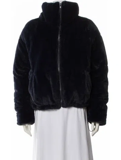 Pre-owned Apparis Faux Fur Faux Fur Jacket In Blue