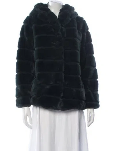 Pre-owned Apparis Faux Fur Faux Fur Jacket In Blue