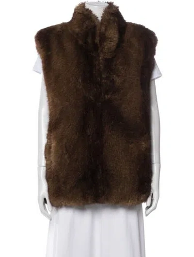 Pre-owned Apparis Faux Fur Faux Fur Jacket In Brown