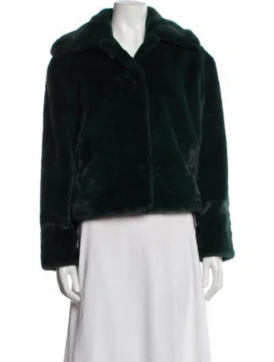 Pre-owned Apparis Faux Fur Faux Fur Jacket In Green