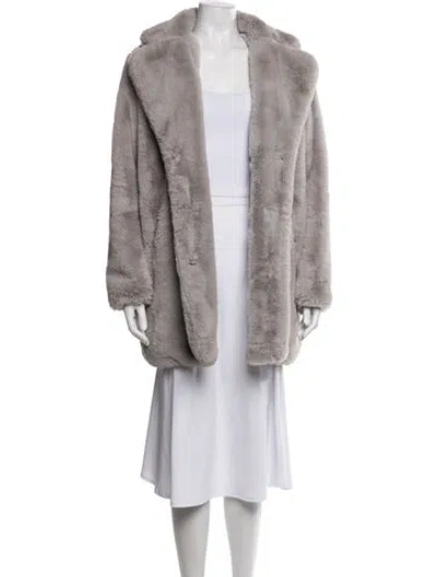 Pre-owned Apparis Faux Fur Faux Fur Jacket In Grey