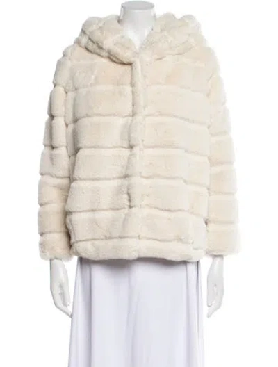 Pre-owned Apparis Faux Fur Faux Fur Jacket In Neutral