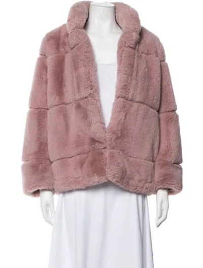 Pre-owned Apparis Faux Fur Faux Fur Jacket In Pink