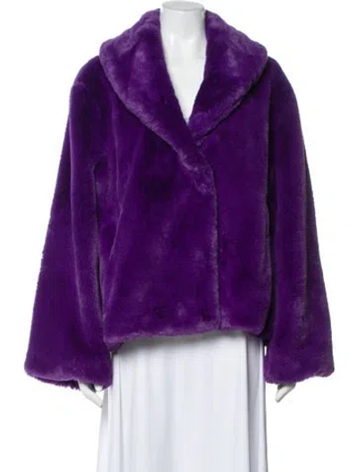 Pre-owned Apparis Faux Fur Faux Fur Jacket In Purple