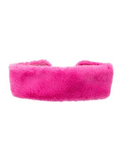 Pre-owned Apparis Faux Fur Headband In Pink