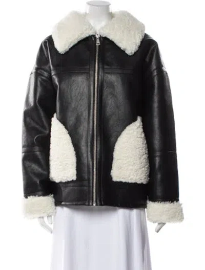 Pre-owned Apparis Faux Fur Jacket In Black