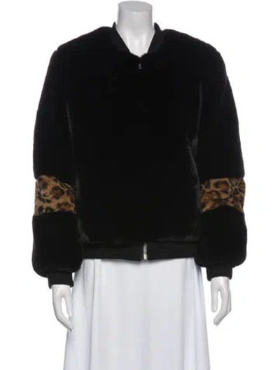Pre-owned Apparis Faux Fur Jacket In Black