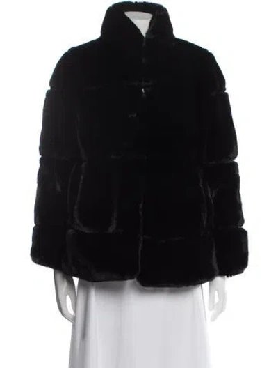 Pre-owned Apparis Faux Fur Jacket In Black