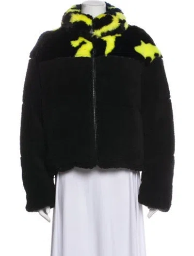 Pre-owned Apparis Faux Fur Jacket In Black