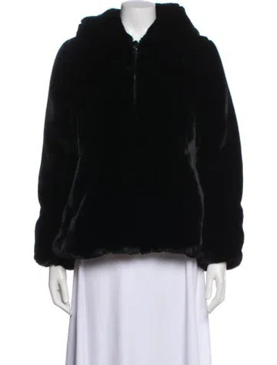 Pre-owned Apparis Faux Fur Jacket In Black