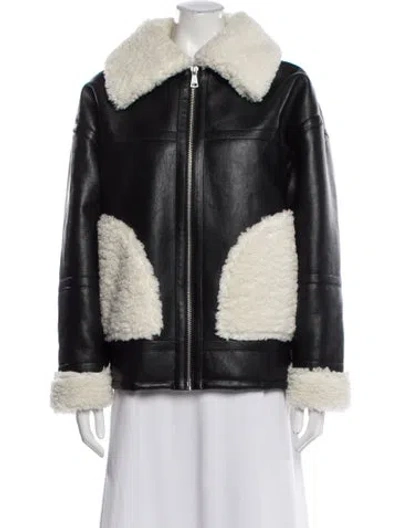 Pre-owned Apparis Faux Fur Jacket In Black