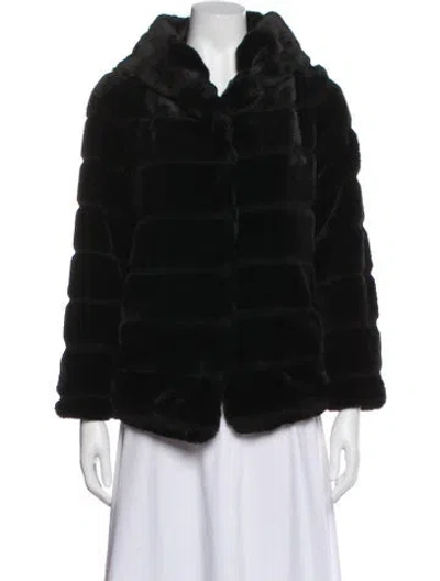 Pre-owned Apparis Faux Fur Jacket In Black