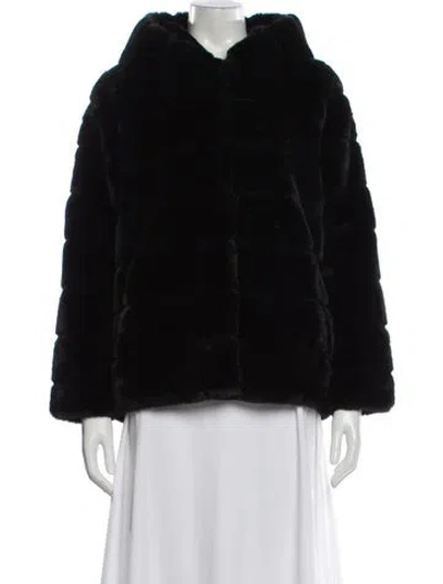 Pre-owned Apparis Faux Fur Jacket In Black