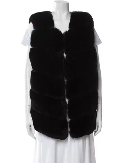 Pre-owned Apparis Faux Fur Jacket In Black