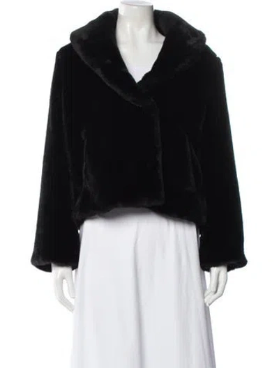 Pre-owned Apparis Faux Fur Jacket In Black