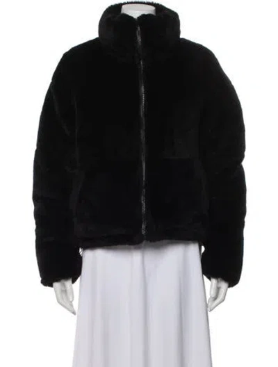 Pre-owned Apparis Faux Fur Jacket In Black