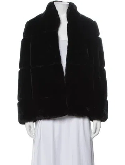 Pre-owned Apparis Faux Fur Jacket In Black