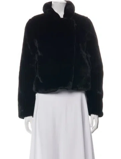 Pre-owned Apparis Faux Fur Jacket In Black