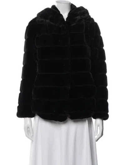 Pre-owned Apparis Faux Fur Jacket In Black