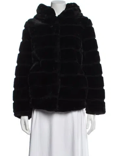 Pre-owned Apparis Faux Fur Jacket In Black