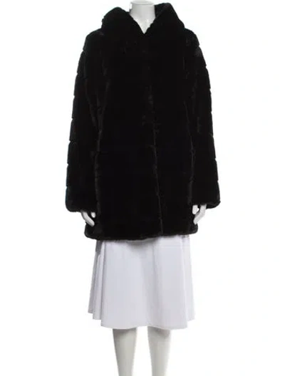 Pre-owned Apparis Faux Fur Jacket In Black